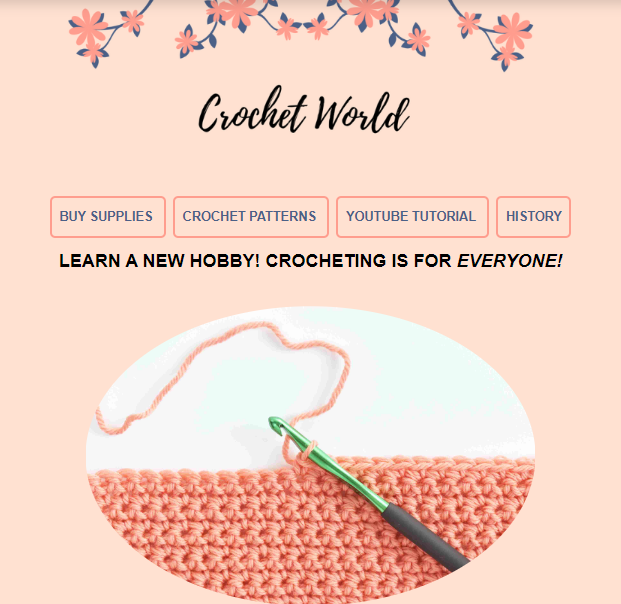 Image of a page about crocheting